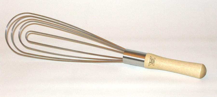 Whisk Flat/Roux Wood Handle